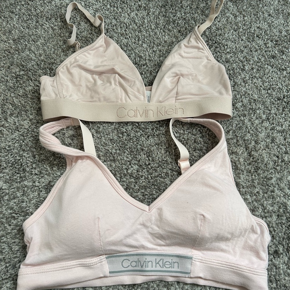 Calvin Klein Light Pink Bralette Duo
